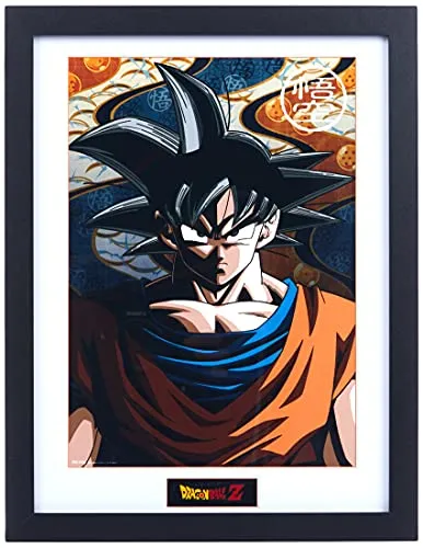 GB eye Dragonball Z Poster im Rahmen Son Goku 45 x 34 cm, Schwarz, One Size, PFC1974