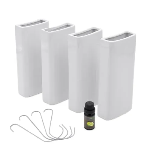 Keramik Luftbefeuchter eckig für Heizkörper 4er Set in weiß von Spetebo