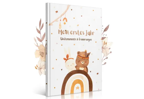 Eulentaler Tagebuch I Babyalbum I Mein erstes Jahr I Von Pädagogen gestaltet I handgemalte Illustrationen, viel Platz für Fotos & Erinnerungen, 84 Seiten