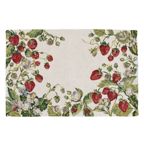 Sander - Gobelin Tischset, Platzset - Strawberry/Erdbeere - 32x48cm, 60096