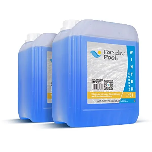 Paradies Pool Winterschutzmittel 10 Liter - Überwinterungskonzentrate, schaumfrei und algenhemmend, schützt Ihre Poolfolie und reduziert den Reinigungsaufwand im Frühjahr.
