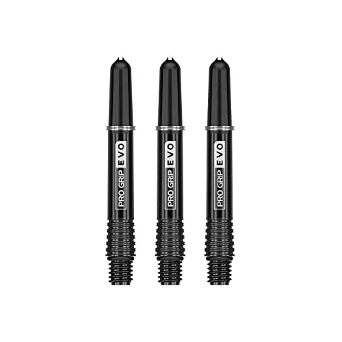 Target Darts Schwarz Pro Grip Evo Aluminium Dartschäfte Kurz