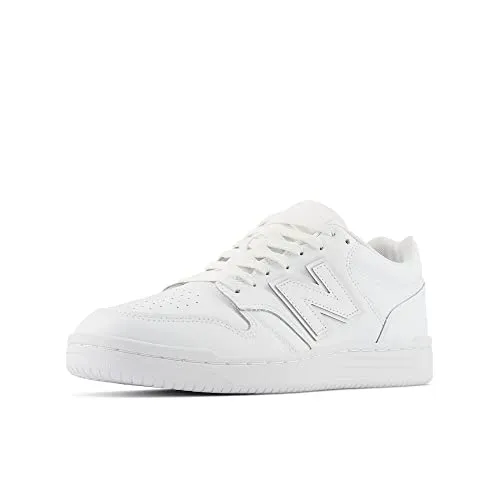 New Balance Herren 480 Sneaker – Weiße Basketball-Inspiration in Größe 38.5 EU - Herren-Sneaker mit strapazierfähiger Gummi-Außensohle und stabilisierendem Ferseneinsatz, ideal für sportliche Aktivitäten und lässige Outfits.