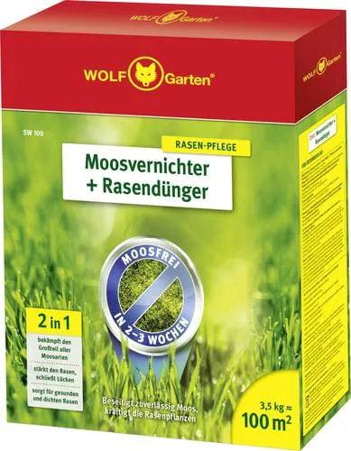 WOLF Garten Moosvernichter und Rasendünger SW 100