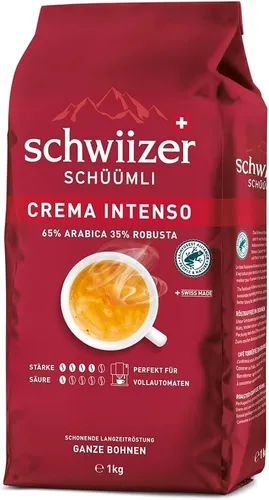 SCHWIIZER SCHÜÜMLI Bohnenkaffee Schwiizer Crema Intenso 1kg von Schwiizer Schüümli