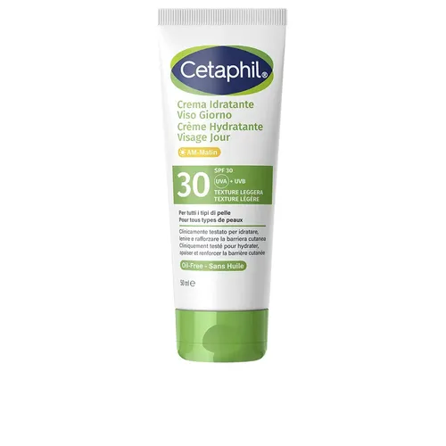 Cetaphil Tägliche Feuchtigkeitscreme für das Gesicht SPF30 50ml - Leichte Feuchtigkeitscreme mit Lichtschutzfaktor 30 für den täglichen Gebrauch. Ideal für gepflegte Haut und zuverlässigen Sonnenschutz in einem praktischen 50ml Format.