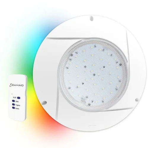 Seamaid 502877 Led-Projektor PAR 56 90 LED RGB mit Funkfernbedienung, 16W