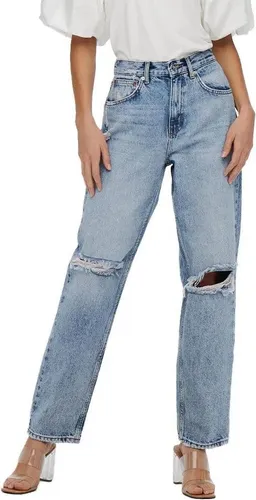 Only Robyn Life X St L Ankle Ds Hochtaillierte Jeans Grau 27/32 - Jeans in Grau mit hohem Bund und weitem Bein, ideal für lässige Looks und trendy Kombinationen. Hochwertige Baumwollmischung für besten Tragekomfort.