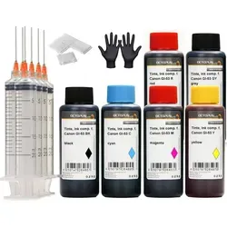 OCTOPUS Fluids Druckertinten Set für Canon MegaTank G 550, G 650