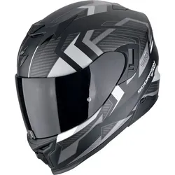 Scorpion EXO-520 Evo Air Sensus Helm, schwarz-silber, Größe XS - Motorradhelm mit Notentriegelungssystem und temperaturausgleichendem Innenfutter für optimalen Tragekomfort und Sicherheit.