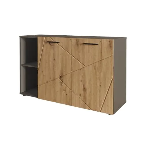 Vicco Schuhschrank Irma, Anthrazit/Artisan, 106 x 63 cm von Vicco