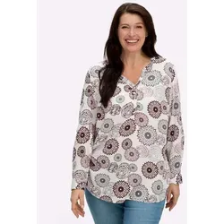 Witt Klassische Langarm-Bluse in Beige, Größe 44
