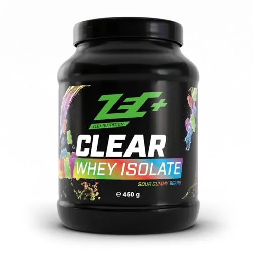 ZEC+ Clear Whey Isolate (450g, Saure Gummibärchen) - Molkenproteine mit 24,4 g Protein pro Portion, ideal für den Muskelaufbau und erfrischend lecker im Geschmack.