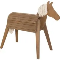 roba Holzpferd Outdoor teak - wetterfestes Massivholzspielzeug, ideal für kreative Spielmöglichkeiten im Garten ab 3 Jahren