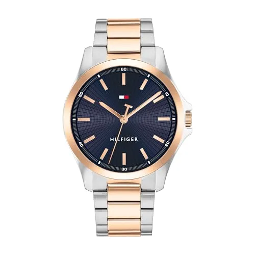 Tommy Hilfiger Herren Uhr 1792193 mit DREI-Zeiger-Quarzwerk in rosegold von Tommy Hilfiger