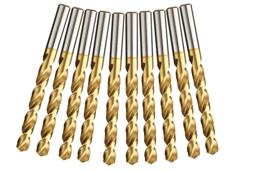 10x HSS-TIN Metallbohrer Spiralbohrer für Akkuschrauber/Bohrmaschine Ø 4,3mm