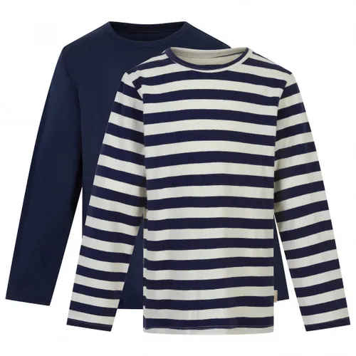 Minymo - Kid's Basic 34 -T-shirt L/S (2-pack) - Longsleeve Gr 152 blau