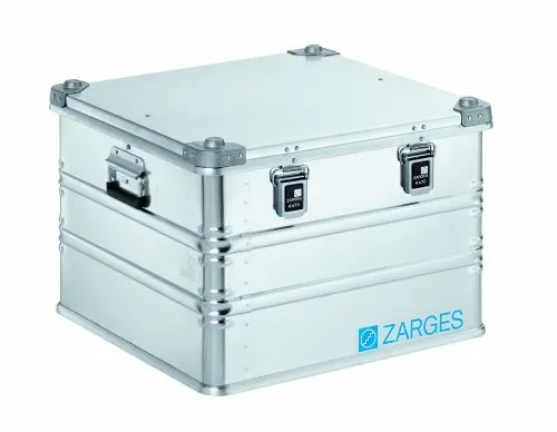 ZARGES Alu-Kiste K470 550x550x380mm - Aluminiumbox mit hoher Stabilität und ergonomischen Comfort-Handgriffen, ideal für den sicheren Transport und die Lagerung von Gütern.