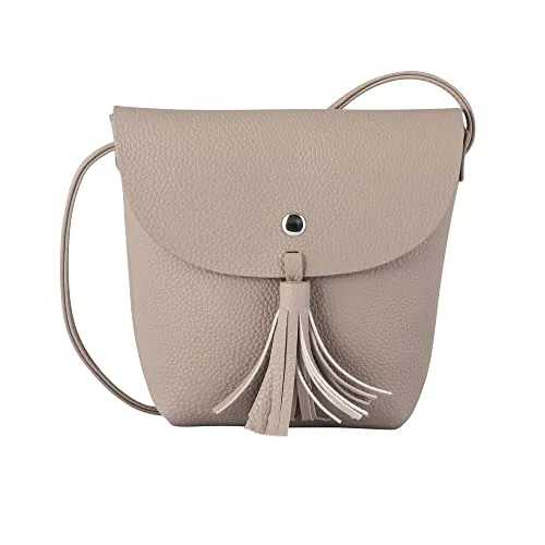 TOM TAILOR Denim Ida Damen Umhängetasche Umschlagtasche Klein Beige