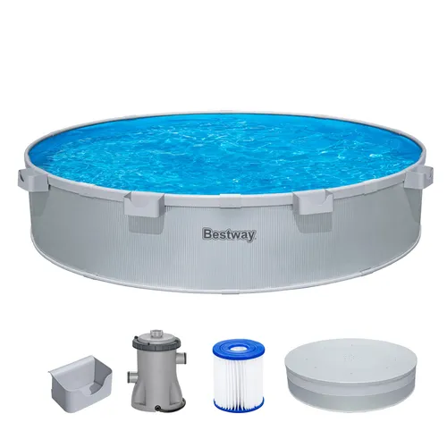 Stahlwandpool Rund Ø 305 x 61 cm mit Sandfilter Set von Bestway