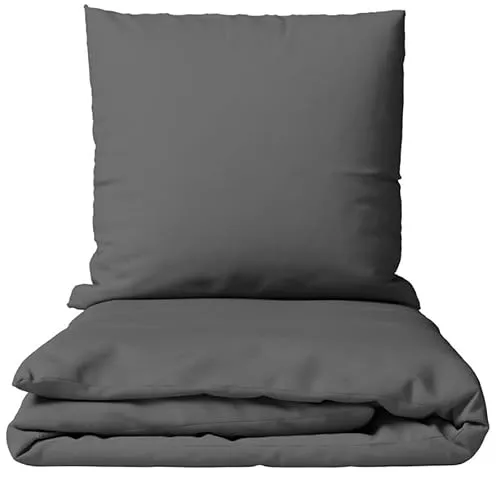 Leonado Vicenti Baumwolle Bettwäsche Uni 135x200 155x200 155x220 200x200 200x220 220x240 wählbar, 2teilig, Silber