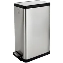 SVITA Mülleimer STM18, 18L Treteimer aus Edelstahl - Haushaltszubehör mit Fußtrittmechanismus, herausnehmbarer Inneneimer und eleganter Silberoptik – ideal für eine saubere und stilvolle Abfallentsorgung.