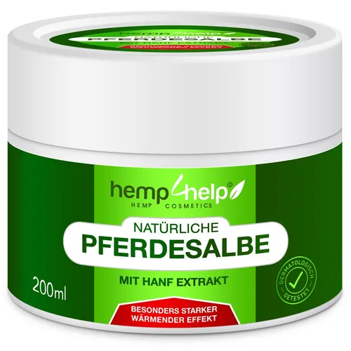 Wärmesalbe Pferdesalbe Extra Stark mit Bio-Hanf & 25 Bio-Kräuterextrakten
