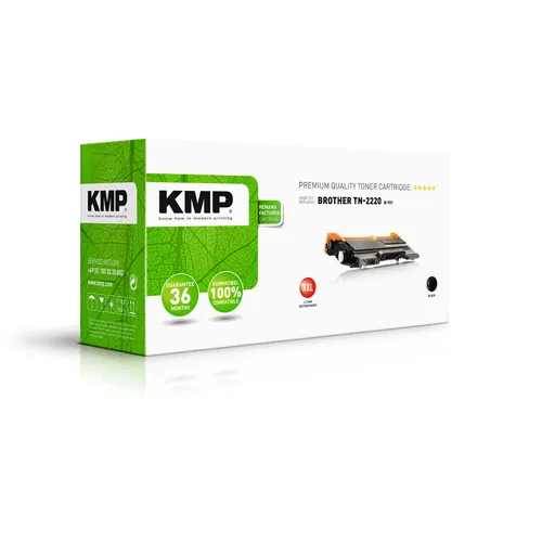 KMP Tonerkartusche für Brother TN2220 - Schwarz, hohe Reichweite von 5200 Seiten und kompatibel mit zahlreichen Brother Druckern