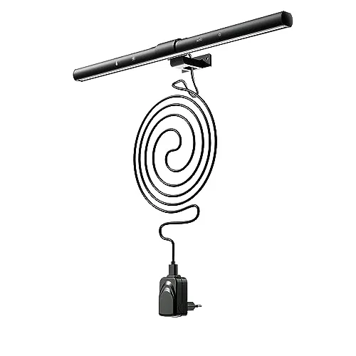 Northpoint LED USB Monitorleuchte 3 in 1 Lightbar Leselicht Tischlampe Bildschirmbeleuchtung Mit Dimmfunktion Touch-Steuerung Timerfunktion Temperaturwechsel (Schwarz)