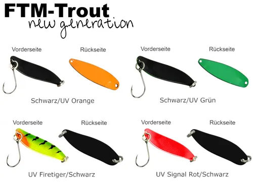 FTM 3,3cm 2,4g Spoon Hammer - Kunstköder Set für Forellen, Spinnköder, Köder 4