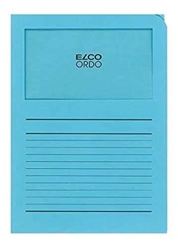 ELCO Sichtmappe Ordo classico DIN A4 - 100 Stück - Hefter & Mappen, ideal zum Organisieren und Präsentieren, mit Sichtfenster (18 x 10 cm) für individuelle Beschriftung.