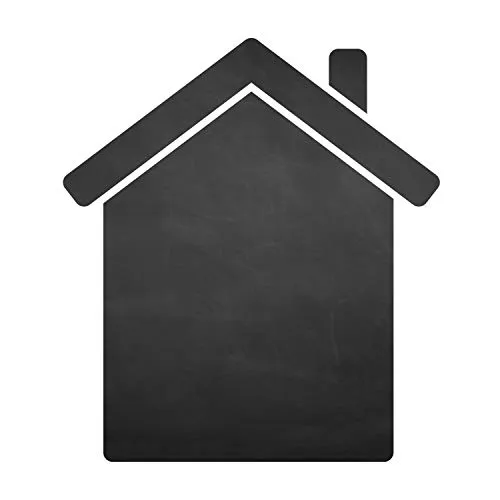 Haus selbstklebende schwarze Tafelfolie mit Kreide - 800 x 900 mm - Kreidetafeln für Kinderzimmer, robustes Material für dauerhaften Einsatz, leicht anzubringen, ideal für kreative Wandgestaltungen.