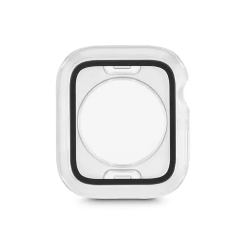 Hama Schutzhülle für Apple Watch 4/5/6/SE 1. Gen./SE 2. Gen./SE 3. Gen., 44mm (Rundum Displayschutz, Schutz für Apple Watch Glas, Kratzschutz Case, Hülle für Apple Watch Display) Transparent
