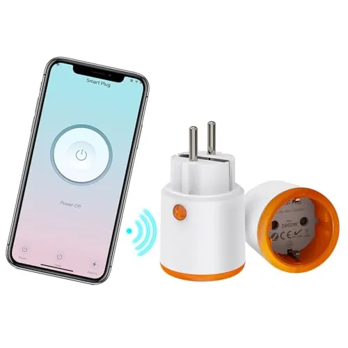 Smart ZigBee Steckdose, 2-Loch-2-Stecker, mit Energiekontrolle, Fernzugriff und Zeitschaltfunktion