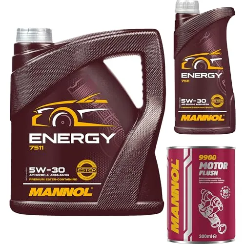 5L Motoröl MANNOL Energy 5W-30 1x MANNOL Motor Flush ADDITIV