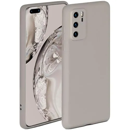 ONEFLOW Soft Case für Huawei P40 Hülle aus Silikon mit Kameraschutz, Silikonhülle mit erhöhtem Schutz fürs Display, Backcover Schutzhülle, weiche Handyhülle, Taupe