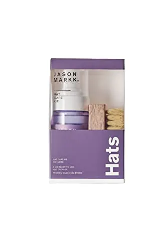 Jason Markk Hat Care Kit, 4 oz/ 118ml Schaumreiniger, Premium-Reinigungsbürste, reinigt effektiv Kappen, sicher auf allen Materialien, speziell entwickelt für Baumwolle, Wolle, Filz & mehr, parfümfrei