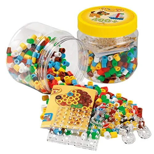 Hama Perlen 8790 Bügelperlen Maxi, Dose mit ca. 400 Perlen, Stiftplatten und Zubehör, Hund, bunt, Einheitsgröße