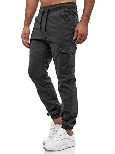 Tazzio Herren Cargohose 16610 – Stylische Cargo Jogger Chino in Anthrazit - Wanderhosen aus robuster Baumwollmischung mit Stretch. Bequemer Regular Fit für optimalen Tragekomfort und maximale Bewegungsfreiheit – ideal für Freizeit, Sport und Alltag.
