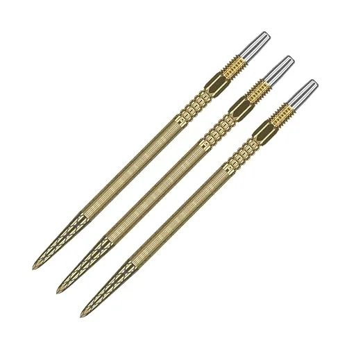 Target Darts Swiss Point DX Dart Points (3 Pack Set of Tips) 30mm, Gold - Change Dart Swiss Point, Profi Dart Zubehör, SP Dart Tip Removal
