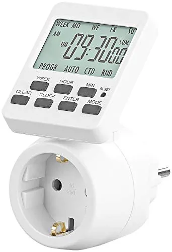 revolt Zeitschaltuhr Steckdose: Digitale Zeitschaltuhr mit 180° rotierbarem LCD-Display, 3.500 Watt (Steckdose mit Timer, Programmierbare, einstellen)