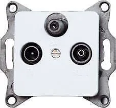 Kopp Paris Antennensteckdose TV/RF/SAT, 915813089 - Steckdosen & Zubehör – Hochwertige Antennensteckdose in arktis-weiß mit 3 Ausgängen, ideal für verschiedene TV- und SAT-Anwendungen.