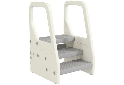 AIYAPLAY Stehhilfe höhenverstellbar für Kinder - Höhenverstellbare Stehhilfe in Grau, ideal für Kinder von 2-5 Jahren, mit Anti-Rutsch-Funktion und bis 30 kg belastbar, perfekt für Bad, Küche und Kinderzimmer.