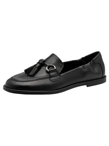Tamaris Mokassin aus echtem Leder Schwarz 40 EU - Elegante Mokassins aus weichem Glattleder, bieten hohen Tragekomfort und eine flexible Laufsohle für unbeschwertes Gehen. Ideal für den sportlich-eleganten Look!