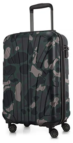 suitline Handgepäck Hartschalen-Koffer Trolley 55 cm Camouflage