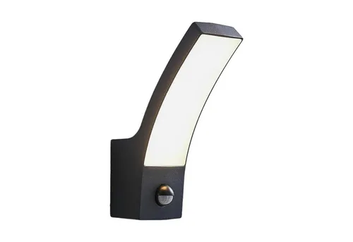 Lindby Außen-Wandleuchte Ilvita - Moderne LED-Außenwandleuchte in Anthrazit mit fest verbautem Leuchtmittel und integriertem Bewegungsmelder für energieeffiziente Beleuchtung.