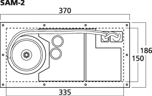SAM-2 Subwoofer-Aktiv-Modul - Lautsprecher Zubehör mit 200 W Leistung für kraftvollen Bass und beeindruckenden Klang.
