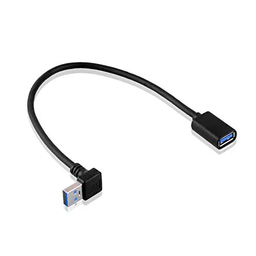 S SIENOC 30cm USB 3.0 Winkel Adapter - 90° Grad Winkeladapter - A-Stecker zu A-Buchse - kompatibel mit Allen USB Kabeln - optimale Kabelführung (A Stecker zu A Buchse)