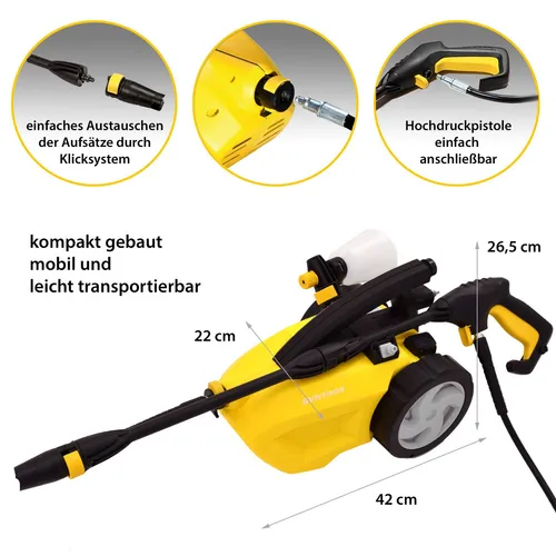 HOCHDRUCKREINIGER Ginanta mit Stausystem Druckleistung 105 bar   SYNTROX