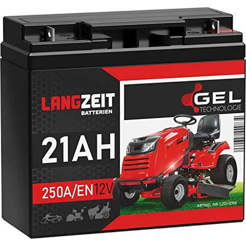 LANGZEIT Rasentraktor Batterie 12V 21Ah 250A/EN GEL von LANGZEIT Batterien